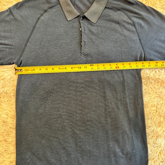 Lululemon Blue SS Metal Vent Tech Polo Shirt - Picture 2 of 3